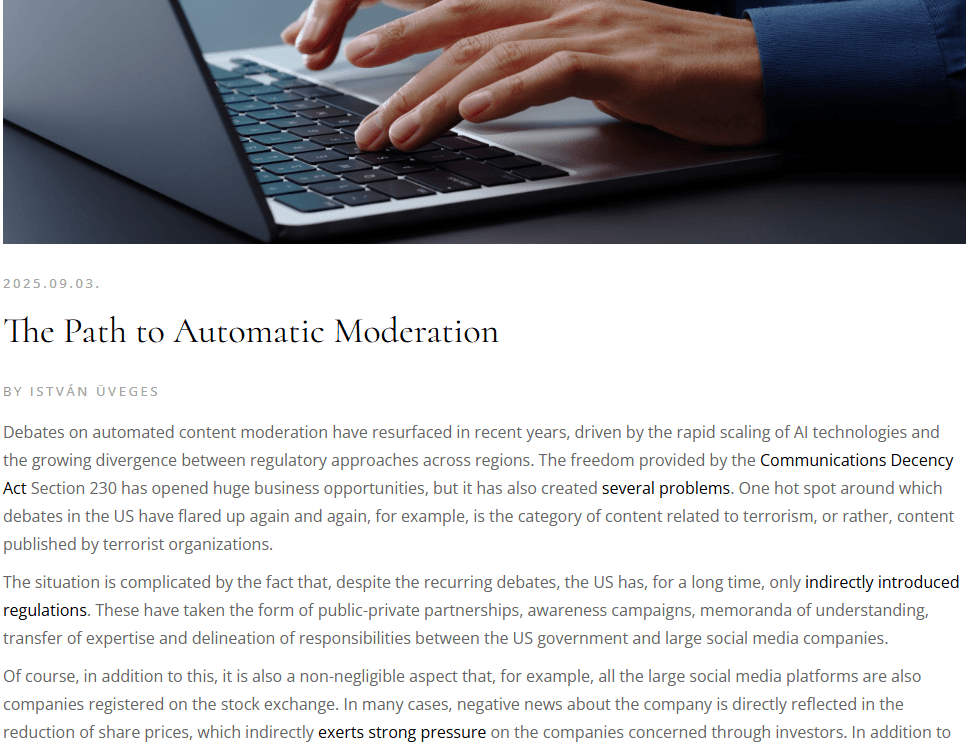 Screenshot of blog draft topics