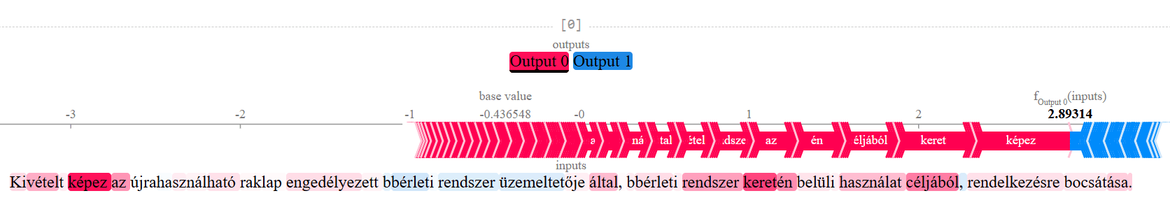 Token-level SHAP explanation